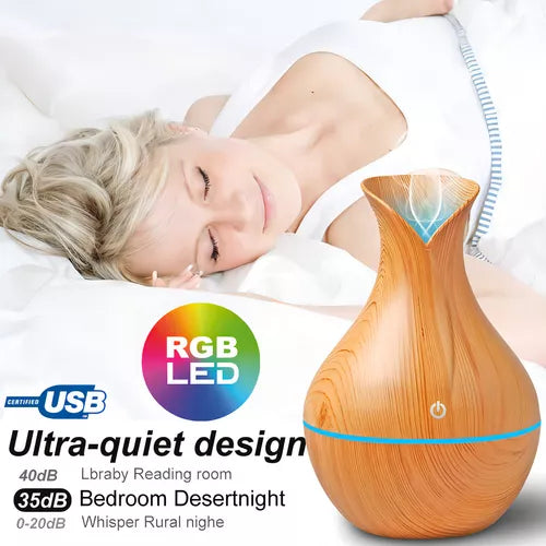 Difusor Aromatizador Vaporizador Humidificador Usb Luz Led