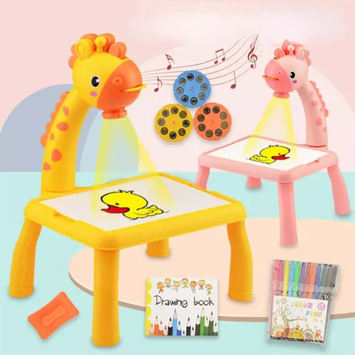 Juguete Proyector De Dibujo Niños Tablero De Mesa