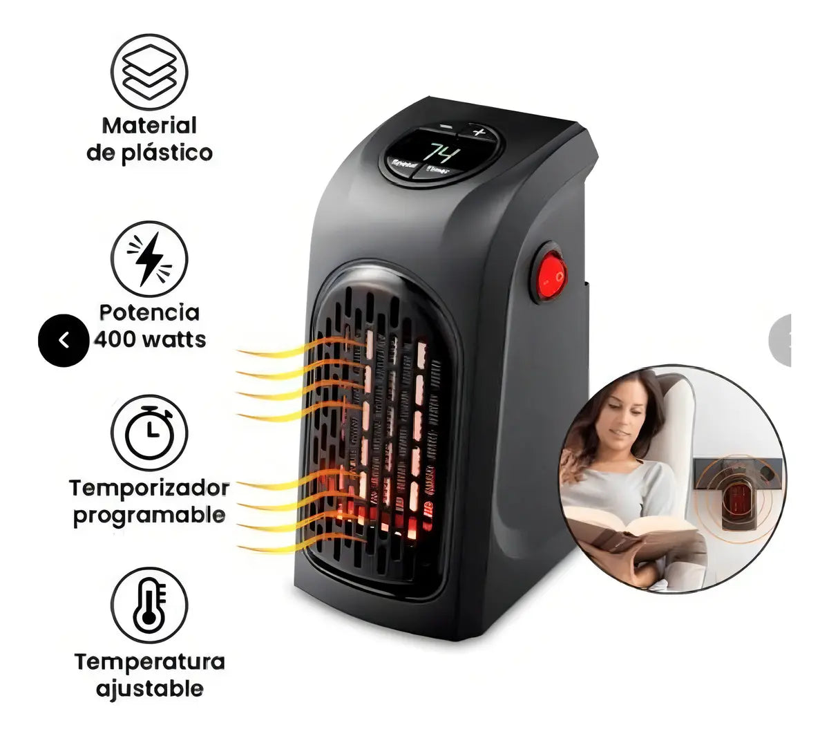 Calefactor Portatil Regulable