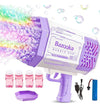 Bazooka Bubble Machine Con 69 Agujeros De Burbujas Y Luz Color Púrpura
