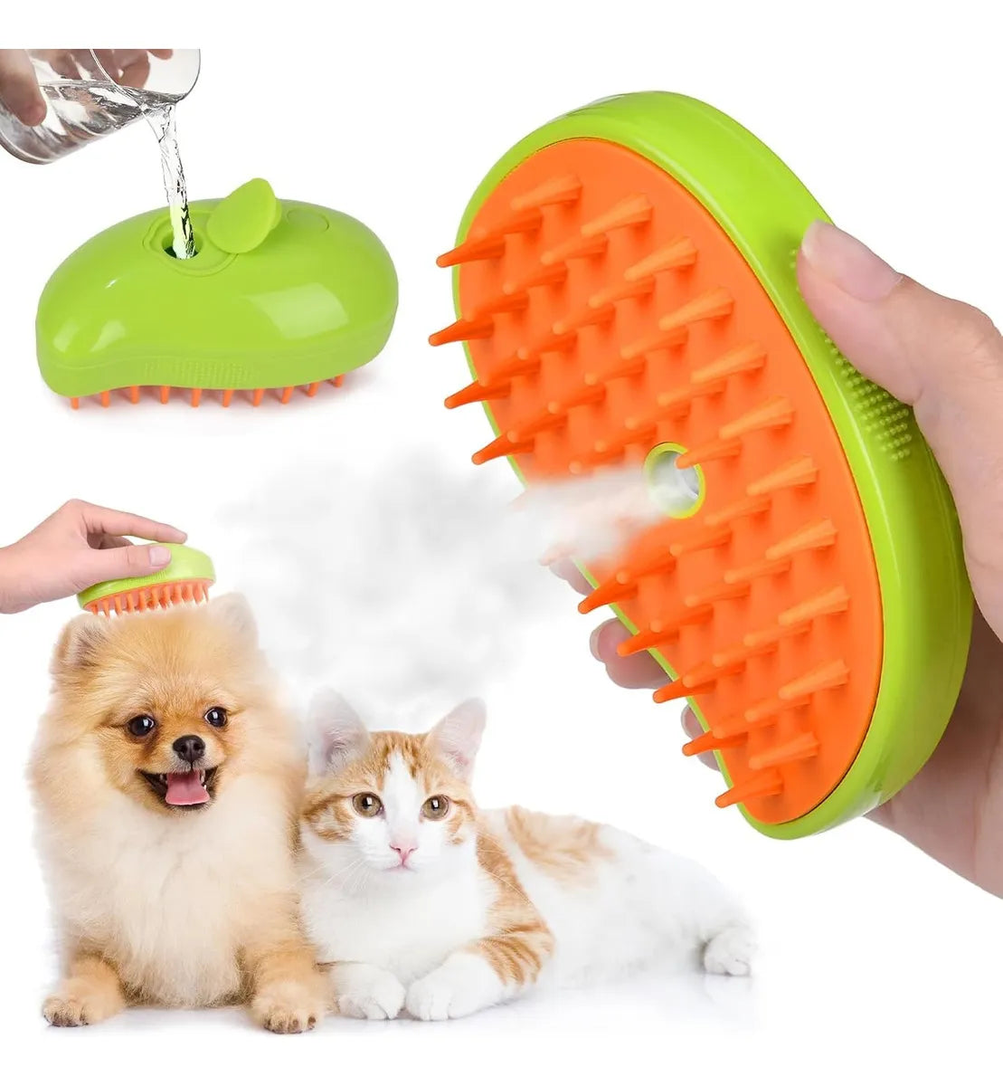 Cepillo De Vapor 3 En 1 Masajeador Para Mascotas Perros O Gatos Eléctrico Alta Calidad