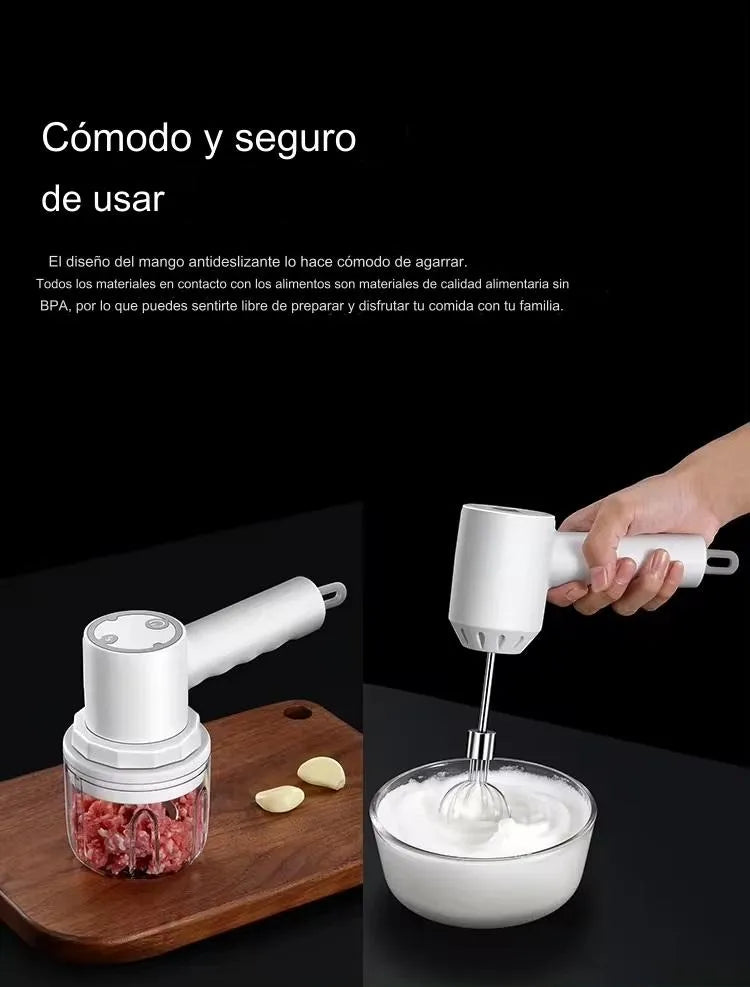 BATIDORA Y PICADORA INALAMBRICA 2EN1